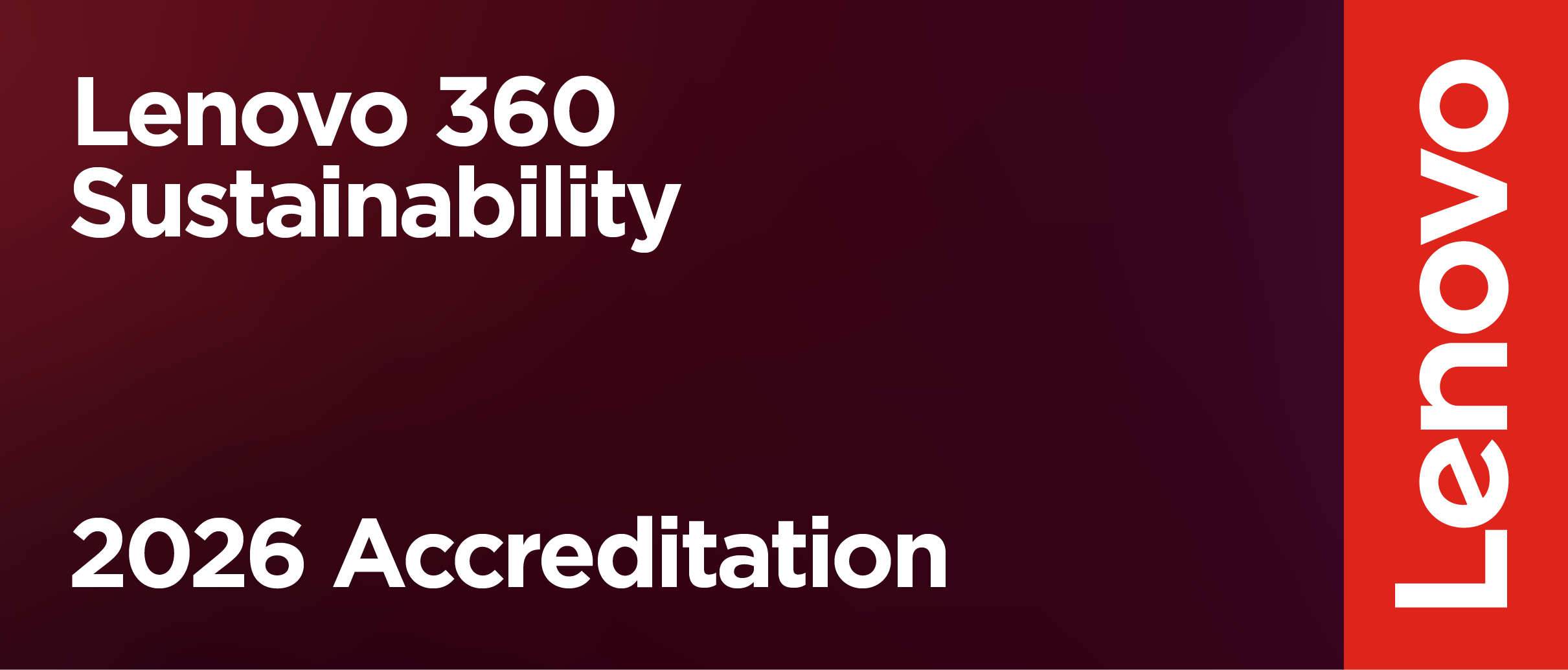 Lenovo 360 Sustainability 2026 Accreditation emblem
